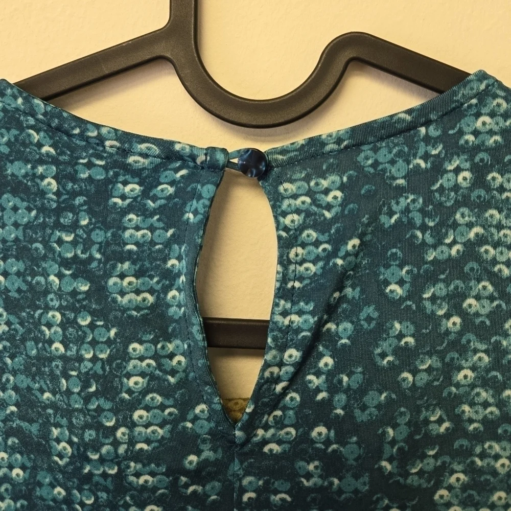 Worthington Petite Disco Snake Top Blue PL - Picture 4 of 7